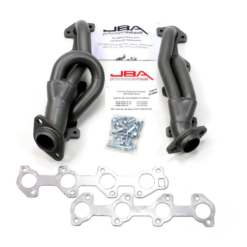 JBA 04-07 Dodge Dakota 4.7L PowerTech 1-1/2in Primary Ti Ctd Cat4Ward Header - DTX Performance