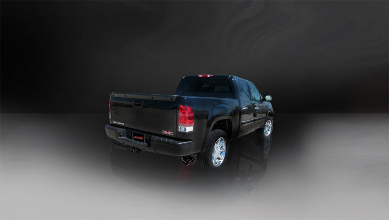 Corsa 10-10 GMC Sierra Denali 6.2L V8 3in Cat-Back Single Side w Twin 4in Black Pro-Series Tips - DTX Performance