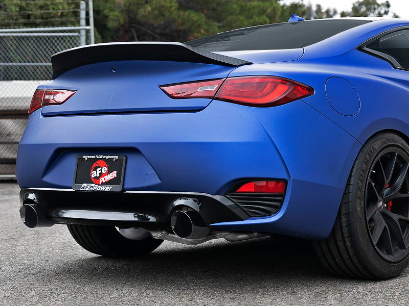 aFe POWER Takeda 2.5in 304 SS CB Exhaust w/ Black Tips 17-19 Infiniti Q60 V6-3.0L (tt) - DTX Performance