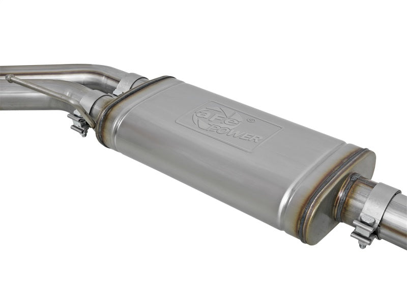 aFe Rebel Series 3in. to 2.5in. 409 SS C/B Exhaust 11-14 Ford F-150 V6-3.5L (tt) - Polished Tip - DTX Performance