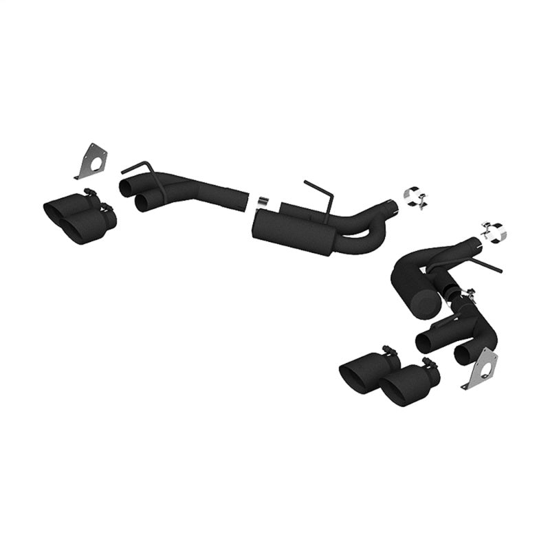 MBRP 16-19 Chevrolet Camaro V6 2.5in BLK NPP Dual Axle Back Exhaust w/ 4in Quad Dual Wall Tips - DTX Performance