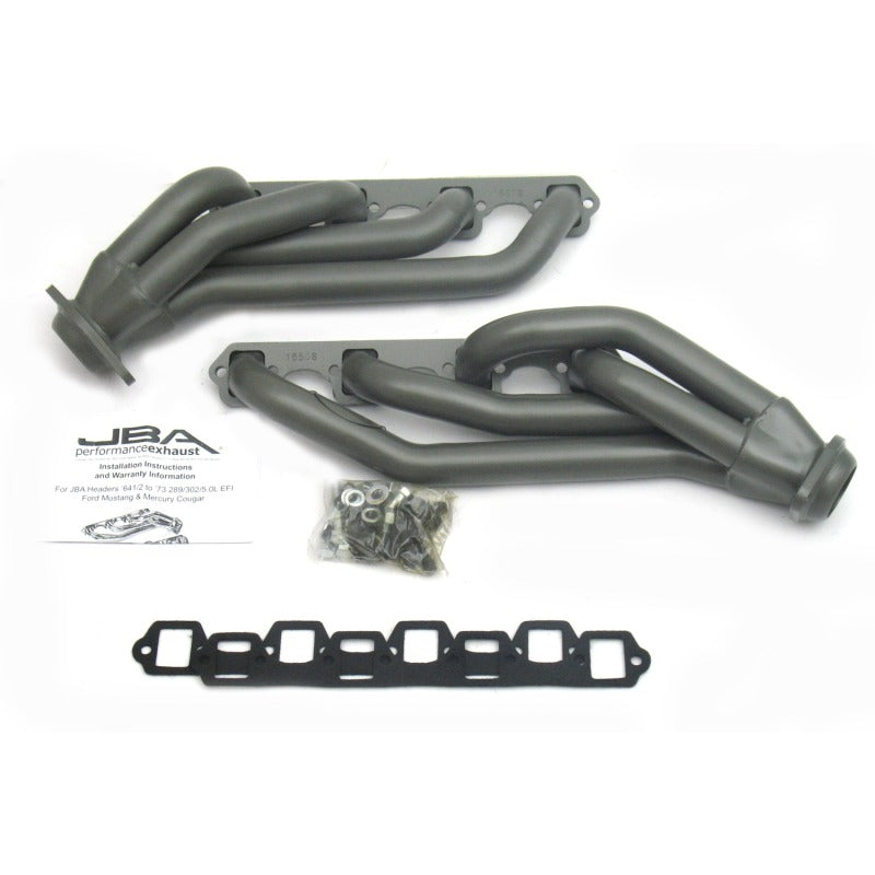 JBA 65-73 Ford Mustang 260-302 SBF 1-5/8in Primary Ti Ctd Mid Length Header - DTX Performance