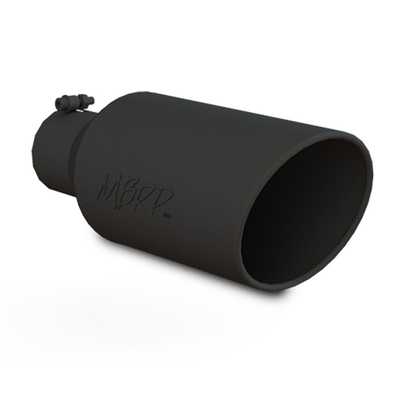 MBRP Universal Exhaust Tip 7in O.D. Rolled End 4in Inlet 18in Length - Black - DTX Performance