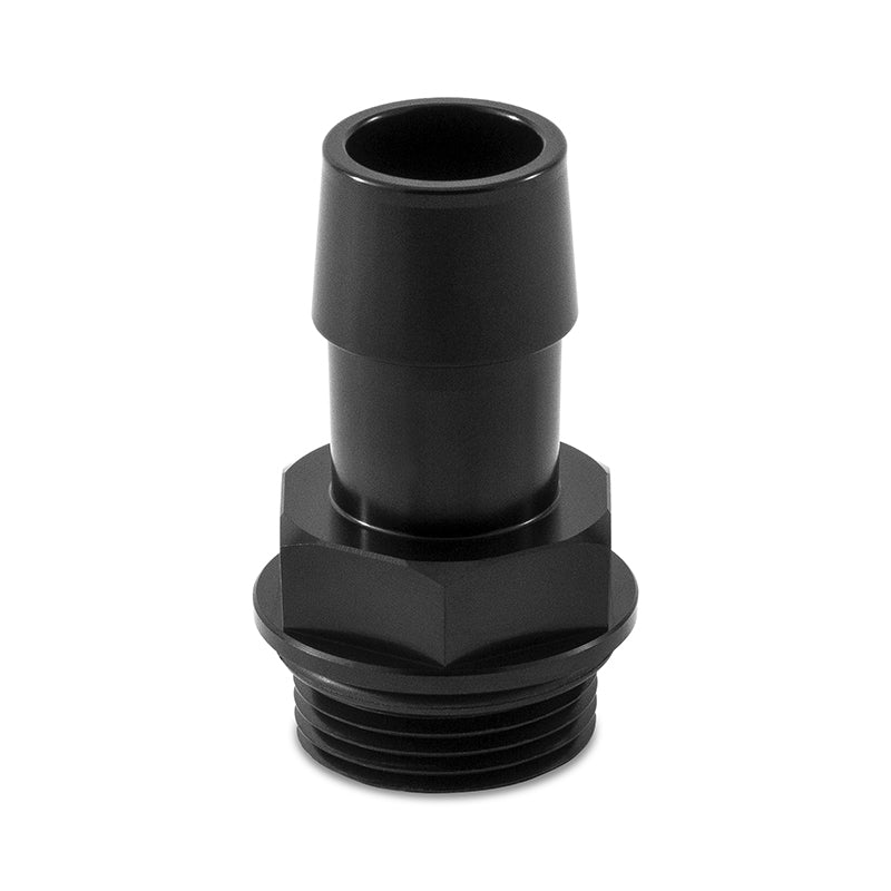 Mishimoto M27 x 2.0 to 3/4in Hose Barb Aluminum Fitting - Black - DTX Performance