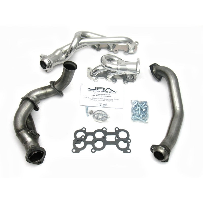 JBA 95-00 Toyota 3.4L V6 w/o EGR 1-1/2in Primary Silver Ctd Cat4Ward Header - DTX Performance