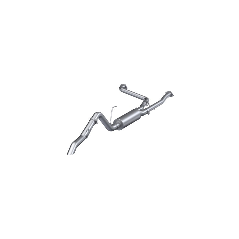 MBRP 22-23 Nissan Frontier 3.8L 3in Tip 3in Cat Back Turndown Exit Street Profile - Aluminized Steel - DTX Performance