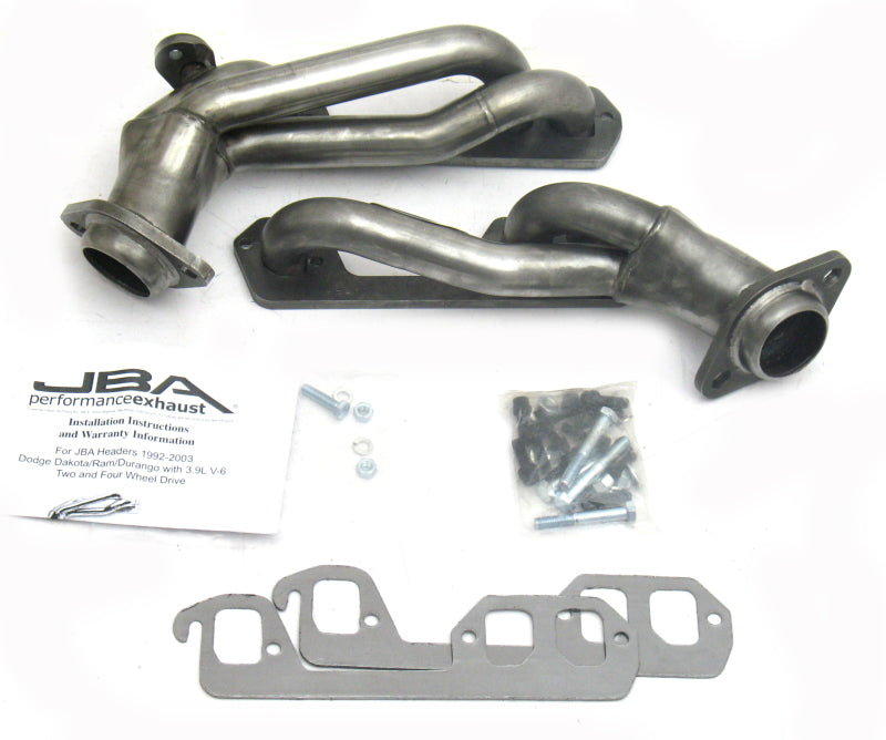 JBA 92-95 Dodge Truck 3.9L V6 1-1/2in Primary Raw 409SS Cat4Ward Header - DTX Performance