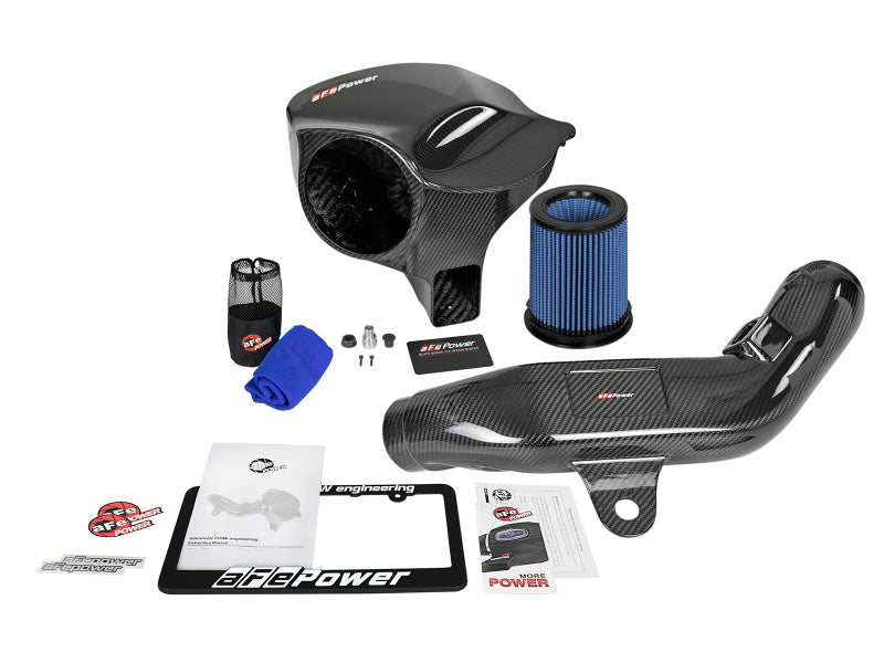 aFe Black Series Carbon Fiber CAIS w/Pro 5R Filter 16-18 BMW M2 (F87) L6-3.0L - DTX Performance