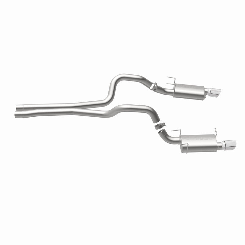 MagnaFlow 13 Ford Mustang Dual Split Rear Exit Stainless Cat Back Performance Exhaust (Street) - DTX Performance