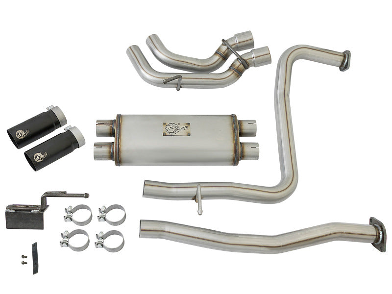 aFe POWER Rebel Series 2-1/2in 409 SS Cat Back Exhaust w/ Black Tips 16-17 Nissan Titan V8 5.6L - DTX Performance