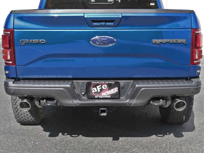 aFe MACHForce-XP 3in to 3-1/2in 304 SS Cat-Back Exhaust w/Polished Tips 17-18 Ford F-150 Raptor 3.5L - DTX Performance