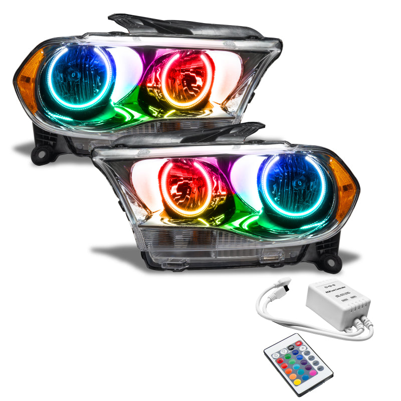 Oracle 11-13 Dodge Durango SMD HL Halogen - Chrome - ColorSHIFT w/ Simple Controller - DTX Performance