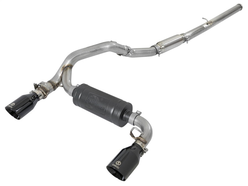 aFe Takeda 3in 304 SS Cat-Back Exhaust System w/ Black Tips 16-18 Ford Focus RS I4-2.3L (t) - DTX Performance