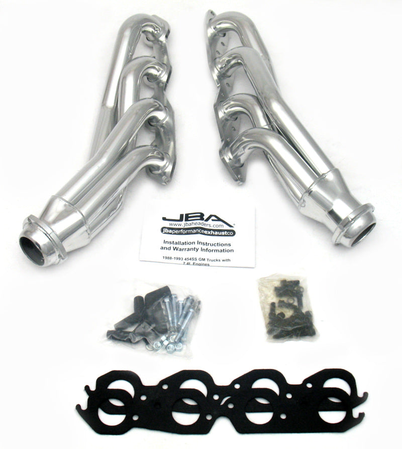 JBA 88-93 GM Truck 7.4L BBC w/o A.I.R. 1-3/4in Primary Silver Ctd Cat4Ward Header - DTX Performance