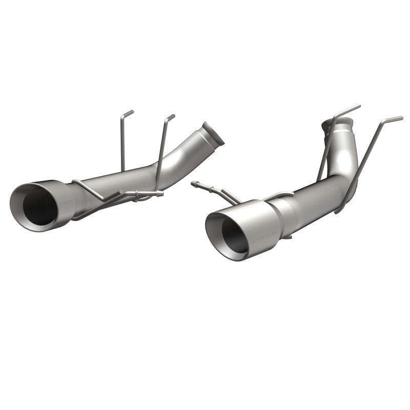 MagnaFlow 13 Ford Mustang Dual Split Rear Exit Stainless Axle-Back Cat Back Exhaust (Competition) - DTX Performance