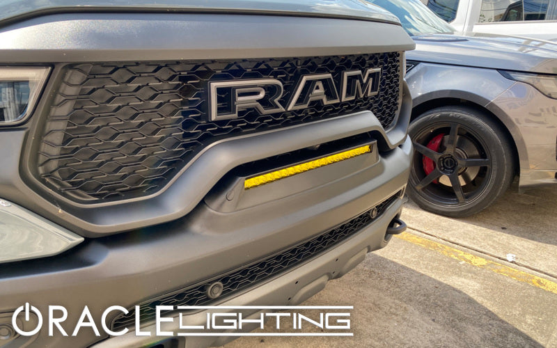 ORACLE Lighting 19-22 RAM Rebel/TRX Front Bumper Flush LED Light Bar System - Yellow - DTX Performance