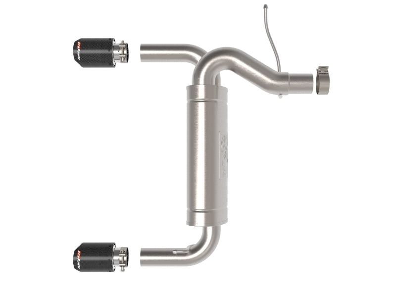 aFe Vulcan 3in 304 SS Axle-Back Exhaust 2021 Ford Bronco L4-2.3L (t)/V6-2.7L (tt) w/ Carbon Tips - DTX Performance