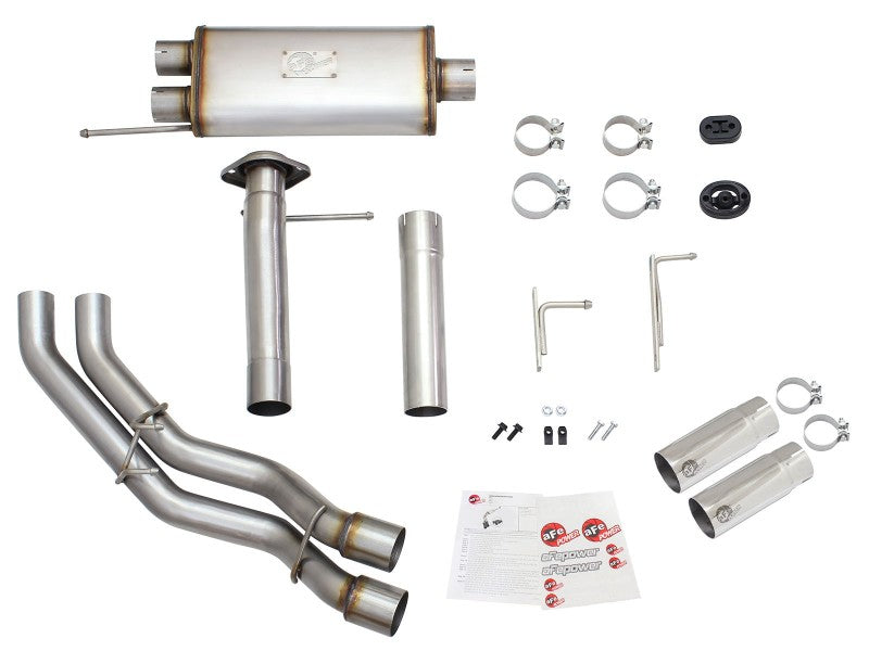 aFe Rebel Exhausts 3in SS Cat-Back 09-14 Ford F-150 4.6/5.0/5.4L w/ Polished Tips - DTX Performance