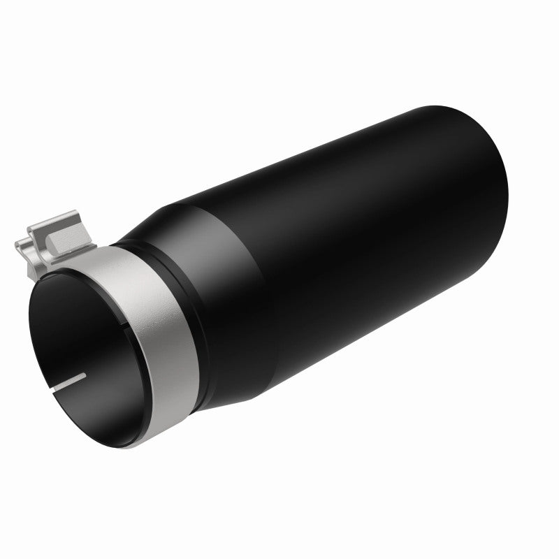 MagnaFlow Tip Stainless Black Coated Single Double Round Single Outlet 5in Dia 4in Inlet 13in L - DTX Performance