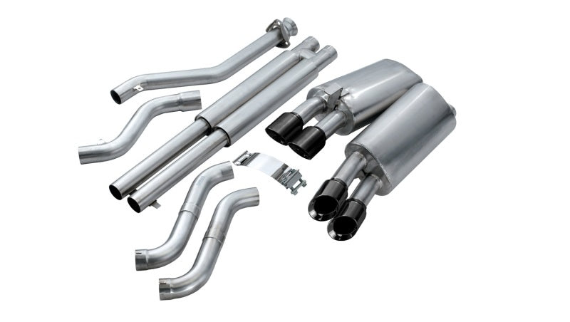 Corsa 92-95 Chevrolet Corvette C4 5.7L V8 LT1 Sport Cat-Back Exhaust w/ Twin 3.5in Black Tips - DTX Performance