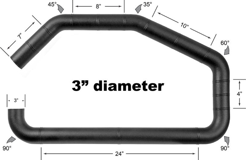 Airaid U-Build-It - 3in Intake Tube - DTX Performance