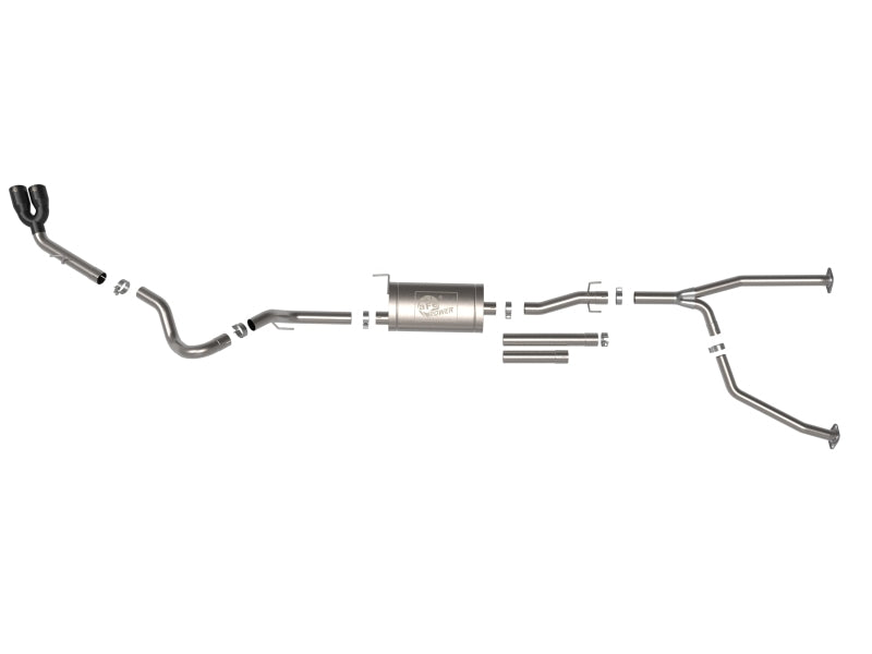 aFe 2022 Toyota Tundra V6-3.5L (tt) Vulcan Series 2.5in to 3in 304 SS Cat-Back Exhaust w/ Black Tip - DTX Performance