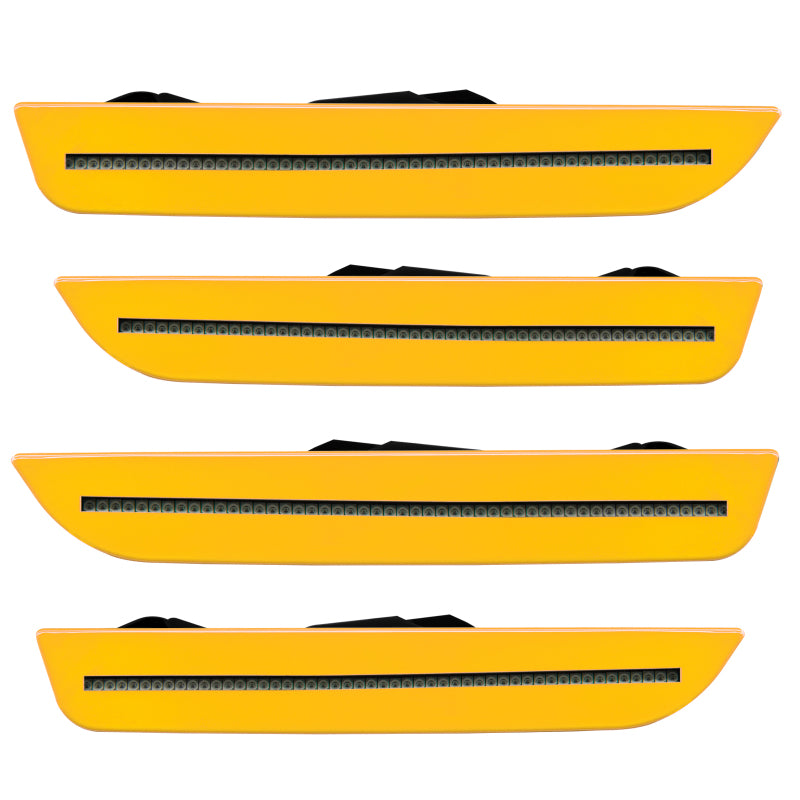 Oracle 10-14 Ford Mustang Concept Sidemarker Set - Tinted - School Bus Yellow (B1BYM628) - DTX Performance