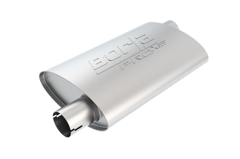 Borla Universal Pro-XS Muffler Oval 2.5in Inlet/Outlet Offset/Offset Notched Muffler - DTX Performance