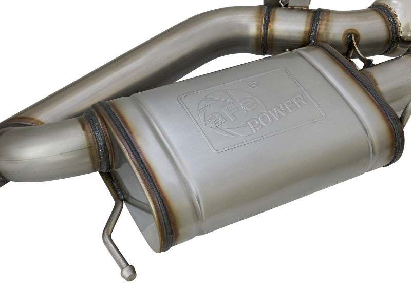 aFe MACHForce XP 3in 304SS Cat Back Exhaust s/ Black Tips 16-17 Cadillac ATS-V V6-3.6L (tt) - DTX Performance