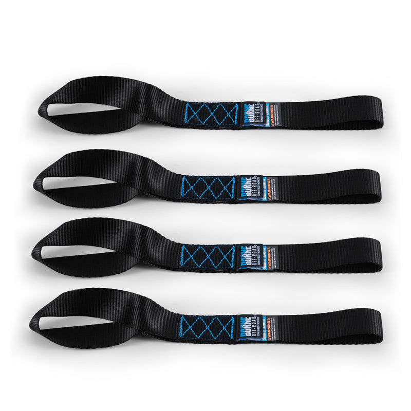 Mishimoto Heavy-Duty Ratchet Tie-Down Kit (4-Pack) - Black - DTX Performance