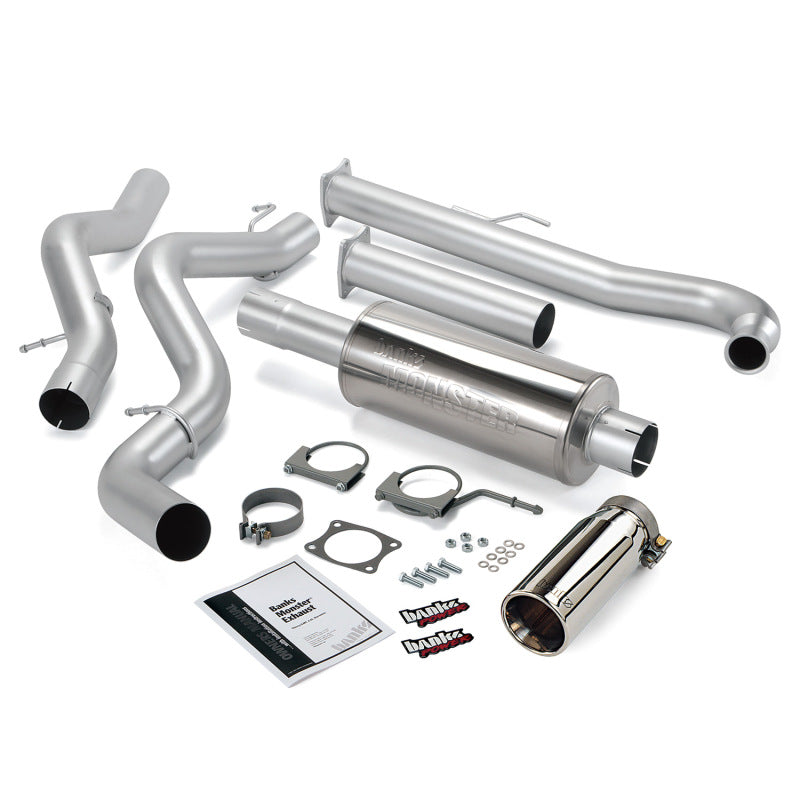 Banks Power 01-04 Chevy 6.6L Ec/CCSB Monster Exhaust System - SS Single Exhaust w/ Chrome Tip - DTX Performance