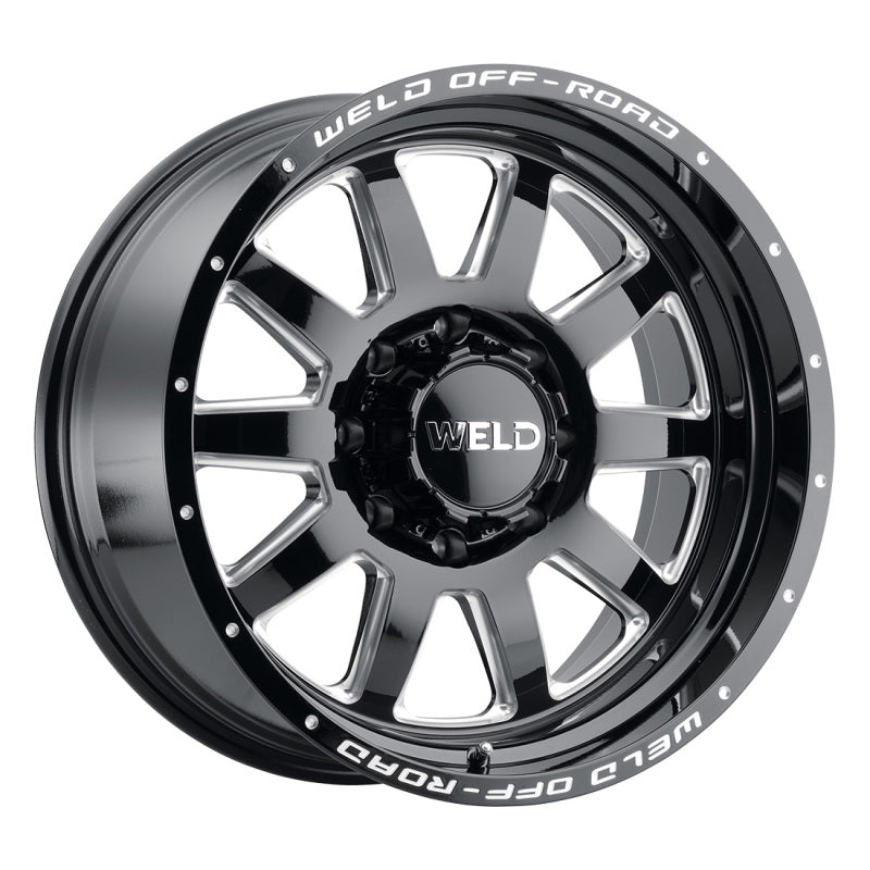 Weld Off-Road W102 18X9 Stealth 8X165.1 ET00 BS5.00 Gloss Black MIL 125.1 - DTX Performance