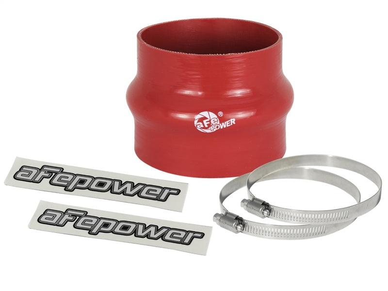 aFe Magnum FORCE CAI Univ. Silicone Coupling Kit (3.75in. ID to 3.5in. ID) Straight Reducer - Red - DTX Performance