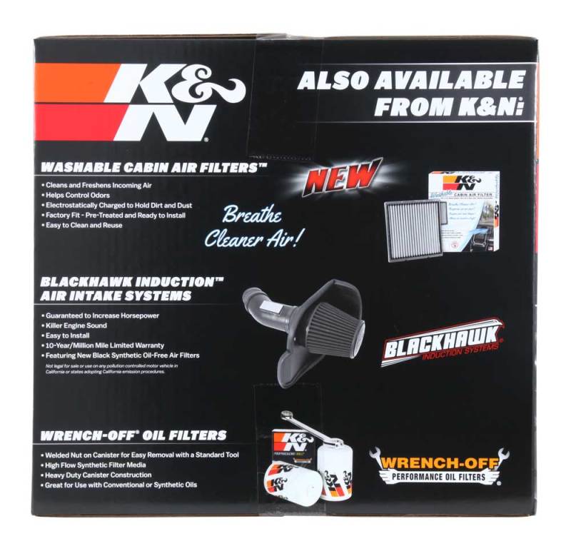 K&N 19-20 Jeep Cherokee L4-2.4L Performance Air Intake Kit - DTX Performance