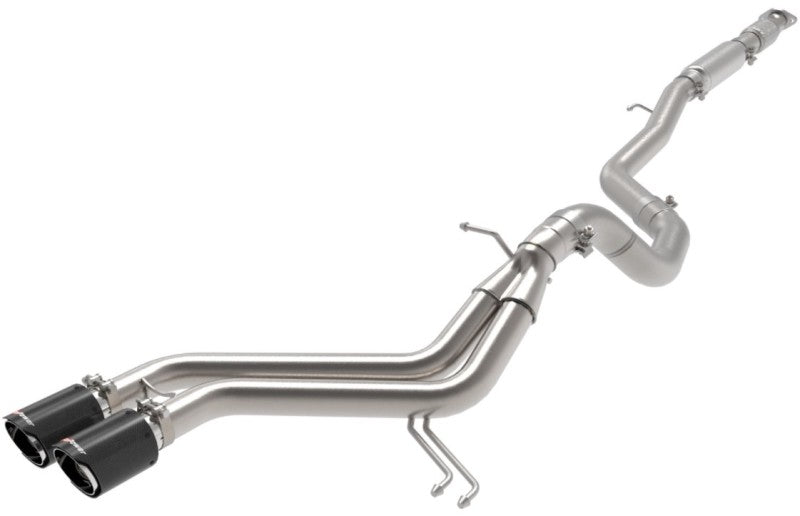 aFe Takeda 2-1/2in to 3in  SS-304 Cat-Back Exhaust w/ C/F Tips 13-17 Hyundai Veloster L4-1.6L - DTX Performance