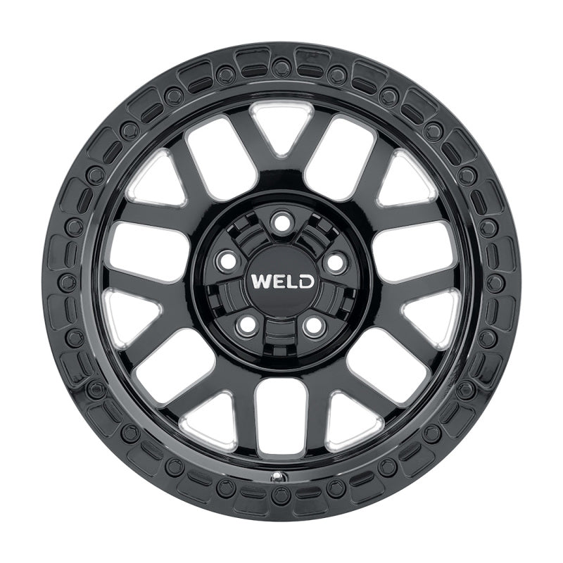 Weld Off-Road W105 17X10 Cinch 5X114.3 5X127 ET-25 BS4.50 Satin Black MIL / Gloss Black 78.1 - DTX Performance