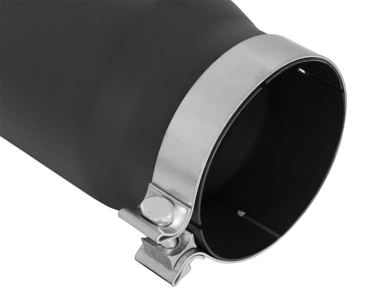 aFe Power MACH Force-Xp 5in In x 6in Out x 15in L Bolt-On 409 SS Exhaust Tip - Black - DTX Performance