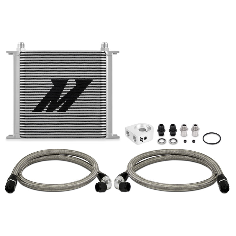 Mishimoto Universal Oil Cooler Kit 34-Row Silver - DTX Performance