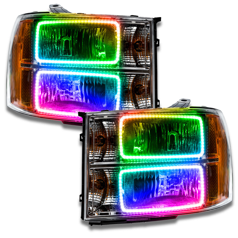 Oracle 07-13 GMC Sierra SMD HL - Square Ring Design - ColorSHIFT w/o Controller - DTX Performance