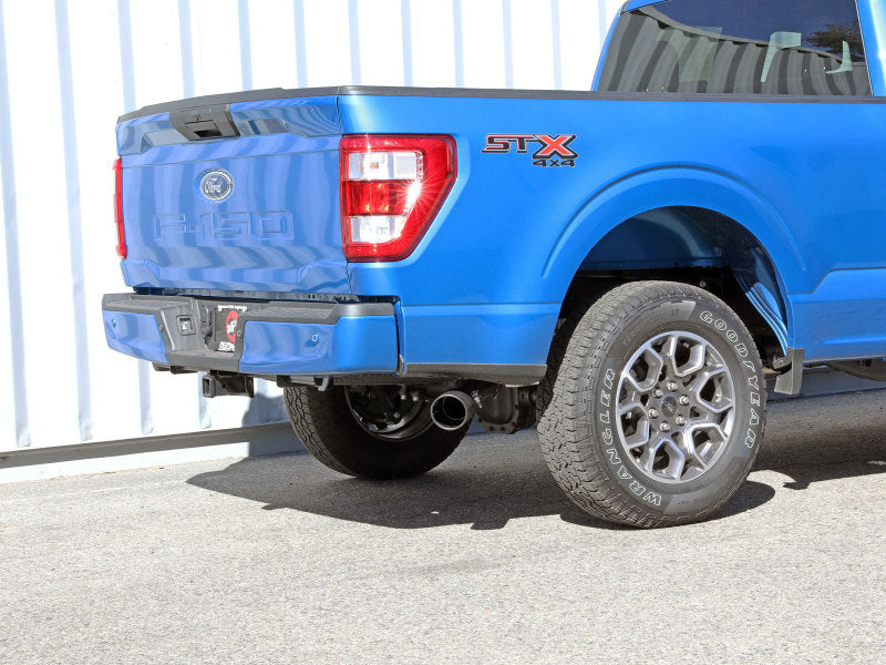 aFe Apollo GT 3in 409 SS Cat-Back Exhaust 2021 Ford F-150 V6 2.7L/3.5L (tt)/V8 5.0L w/ Black Tips - DTX Performance