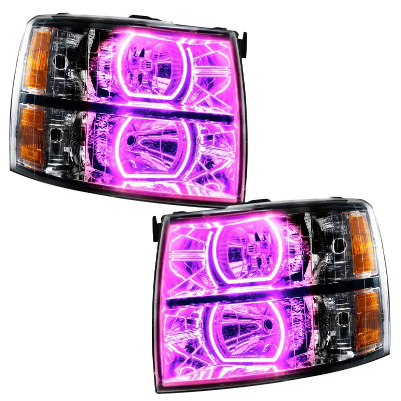 Oracle 07-13 Chevrolet Silverado SMD HL - Black - Square - ColorSHIFT w/ BC1 Controller - DTX Performance