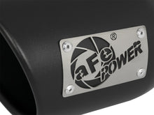 Load image into Gallery viewer, aFe MACH Force-Xp 409 SS Exhaust Tip Black (Left Side) 3in In x 4-1/2in Out x 9in L Clamp-On - DTX Performance