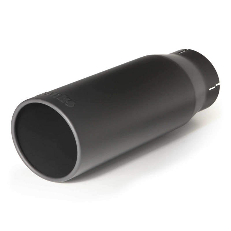 Banks Power Tailpipe Tip Kit - SS Round Straight Cut - Black - 3.5in Tube - 4.38in X 12in - DTX Performance