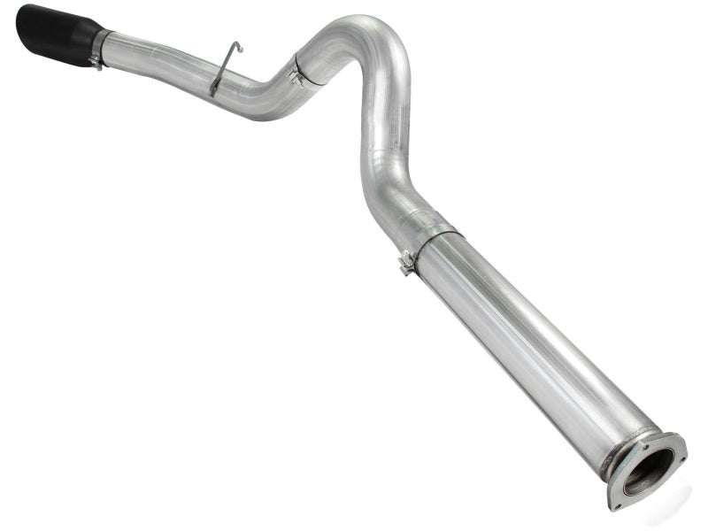 aFe Atlas 5in DPF-Back Aluminized Steel Exh Sys Ford Diesel Trucks 11-14 v8-6.7L td wrinkled blk tip - DTX Performance