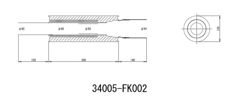 HKS Universal Stainless Hi Power 130mm Titanium Muffler - DTX Performance