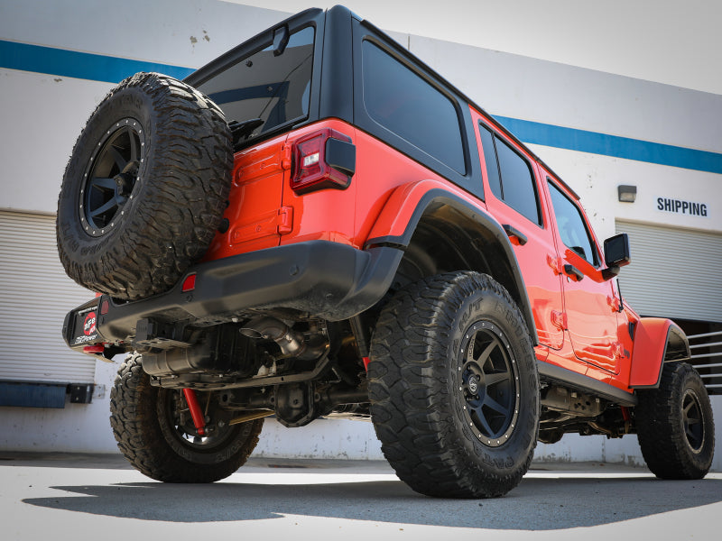 aFe 20-21 Jeep Wrangler (JL) Large Bore-HD 3 IN 304 Stainless Steel DPF-Back Hi-Tuck Exhaust System - DTX Performance