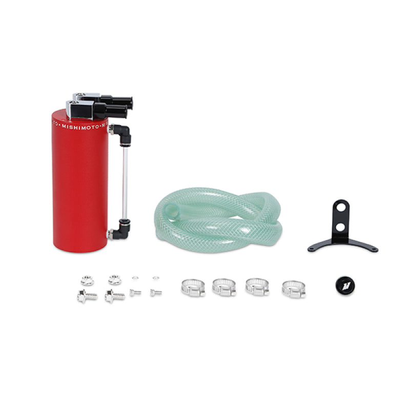 Mishimoto Small Aluminum Oil Catch Can - Wrinkle Red - DTX Performance