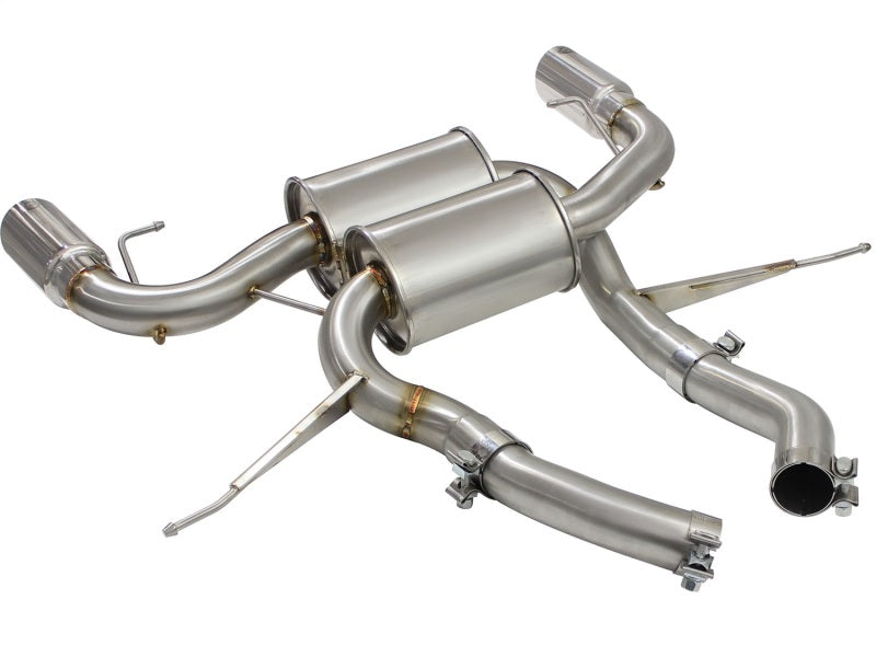 aFe MACHForce XP 2.5in Axle Back Stainless Exhaust w/ Polished Tips 07-13 BMW 335i 3.0L L6 (E90/92) - DTX Performance