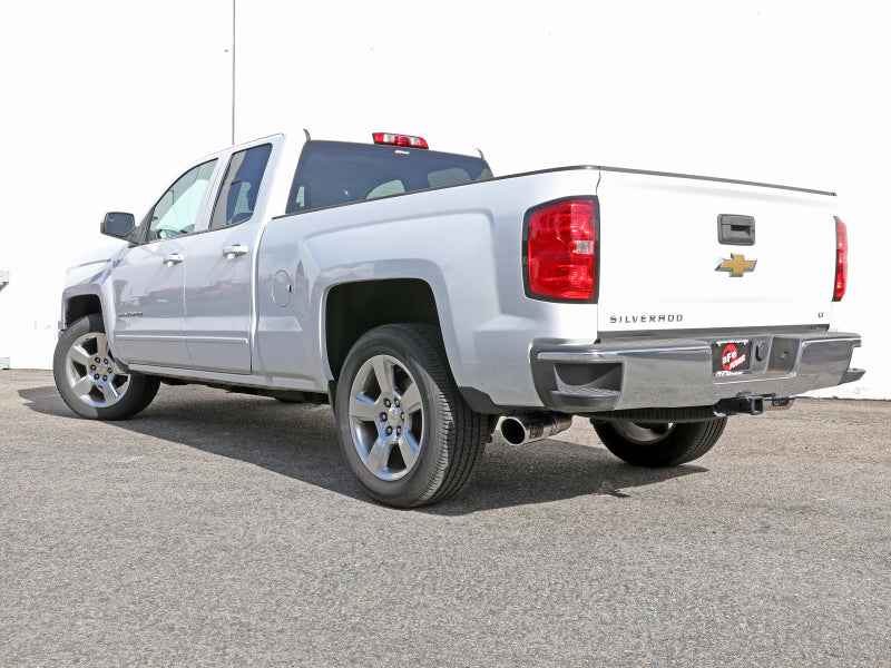 aFe Gemini XV 3in 304SS CB Exhaust w/ Cutout 14-19 GM Trucks 4.3/5.3L w/ Pol Tips - CrewCab/Extended - DTX Performance