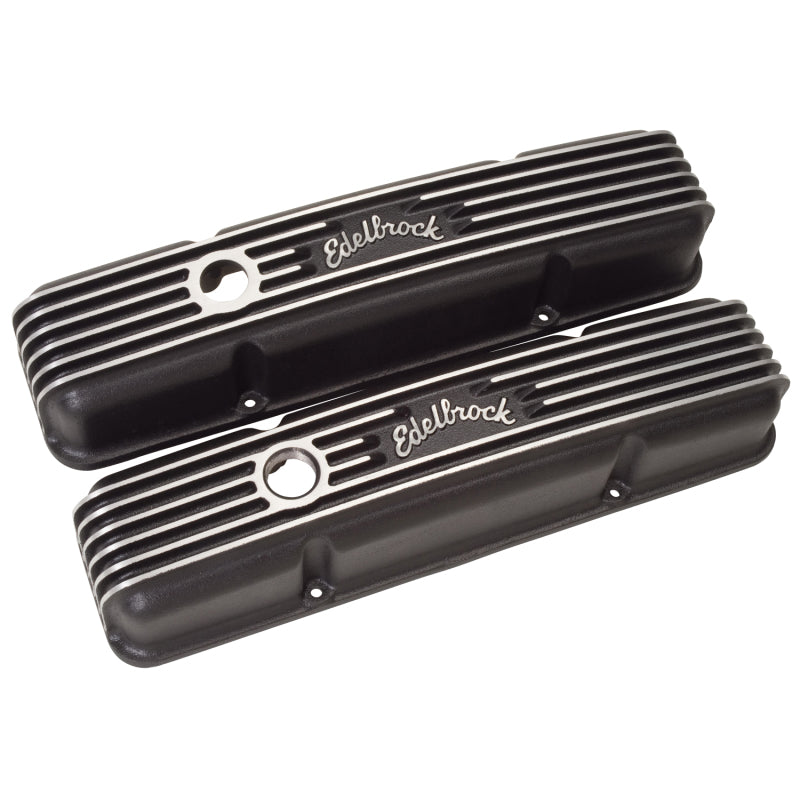 Edelbrock Valve Cover Classic Series Chevrolet 1959-1986 262-400 CI V8 Black - DTX Performance